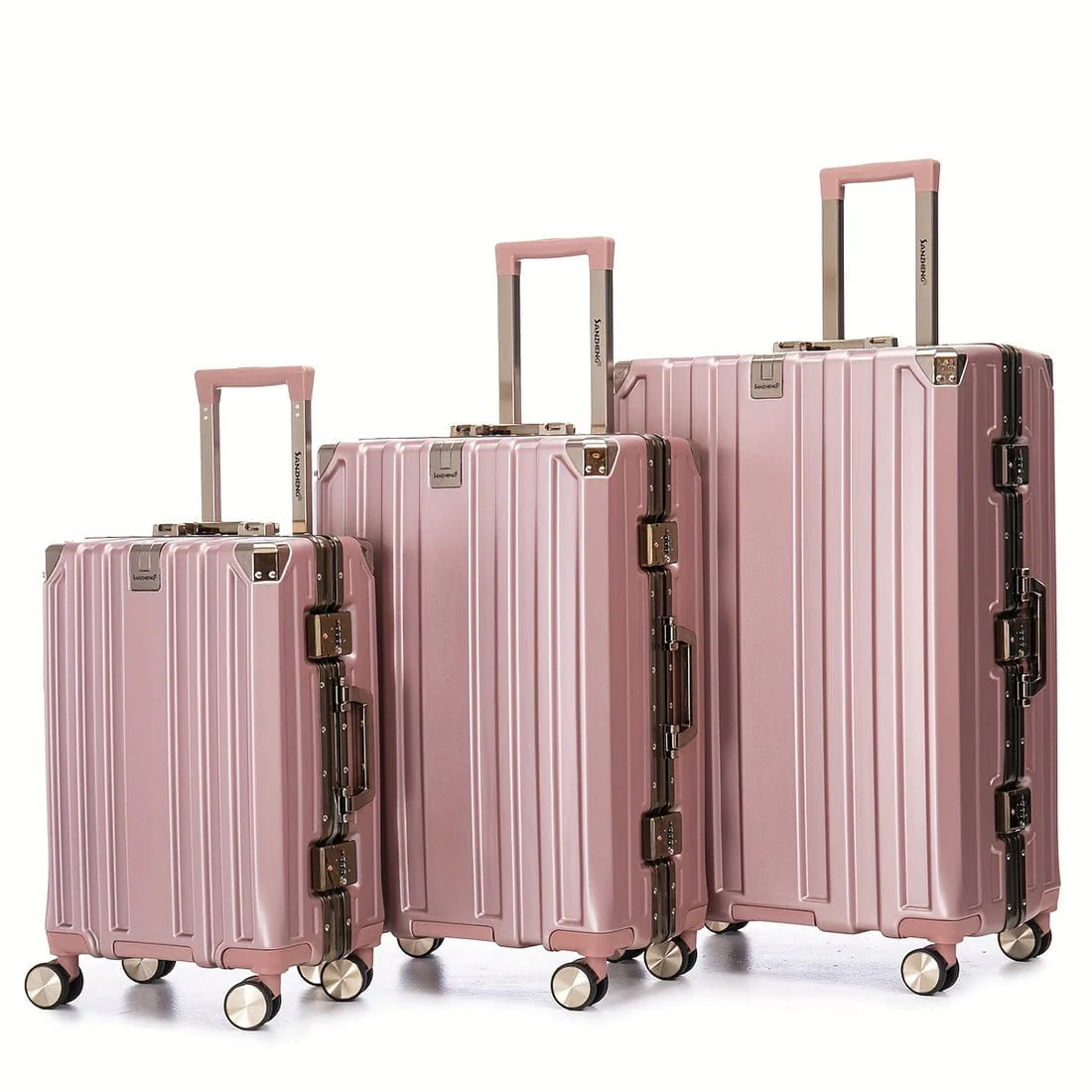 Set de 3 valises luxe Cabine, Moyenne et Grande avec serrure TSA🧳