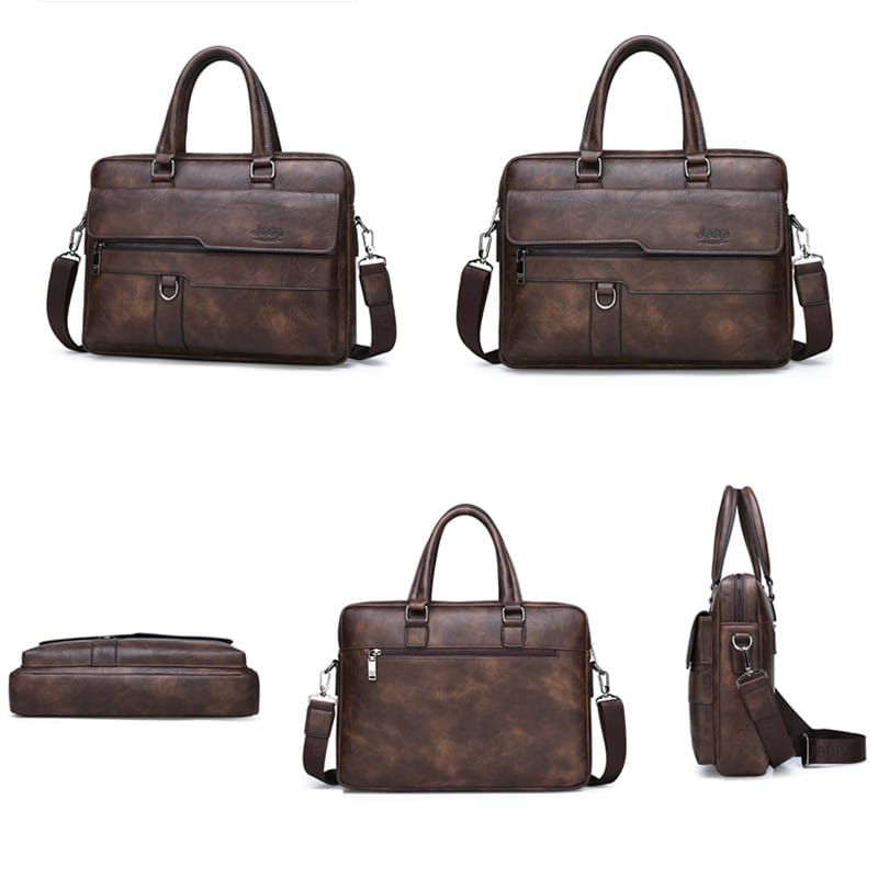Mallette de Travail Élégante en Cuir PU - Design Jeep Buluo