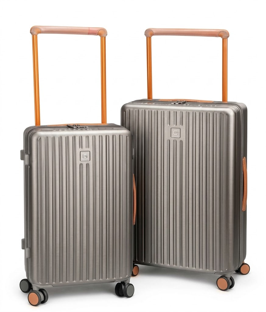 Valises de voyage haut de gamme à roulettes multidirectionnelles.