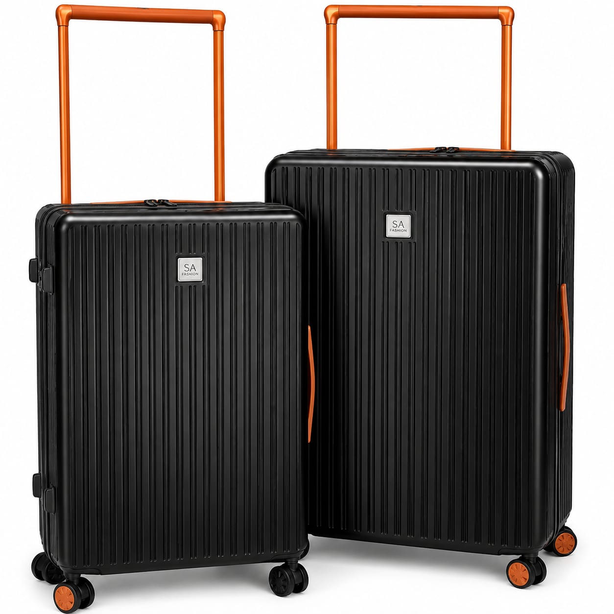Valises de voyage haut de gamme à roulettes multidirectionnelles.