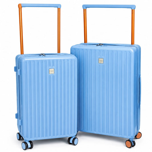 Valises de voyage haut de gamme à roulettes multidirectionnelles.