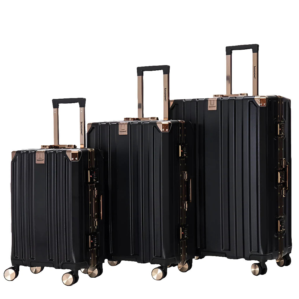 Set de 3 valises luxe Cabine, Moyenne et Grande avec serrure TSA🧳