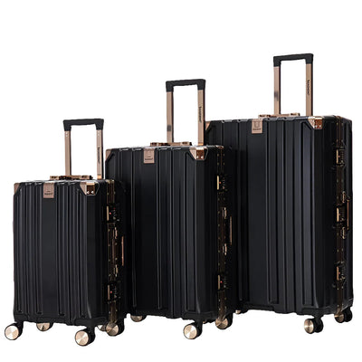 Set de 3 valises luxe Cabine, Moyenne et Grande avec serrure TSA🧳